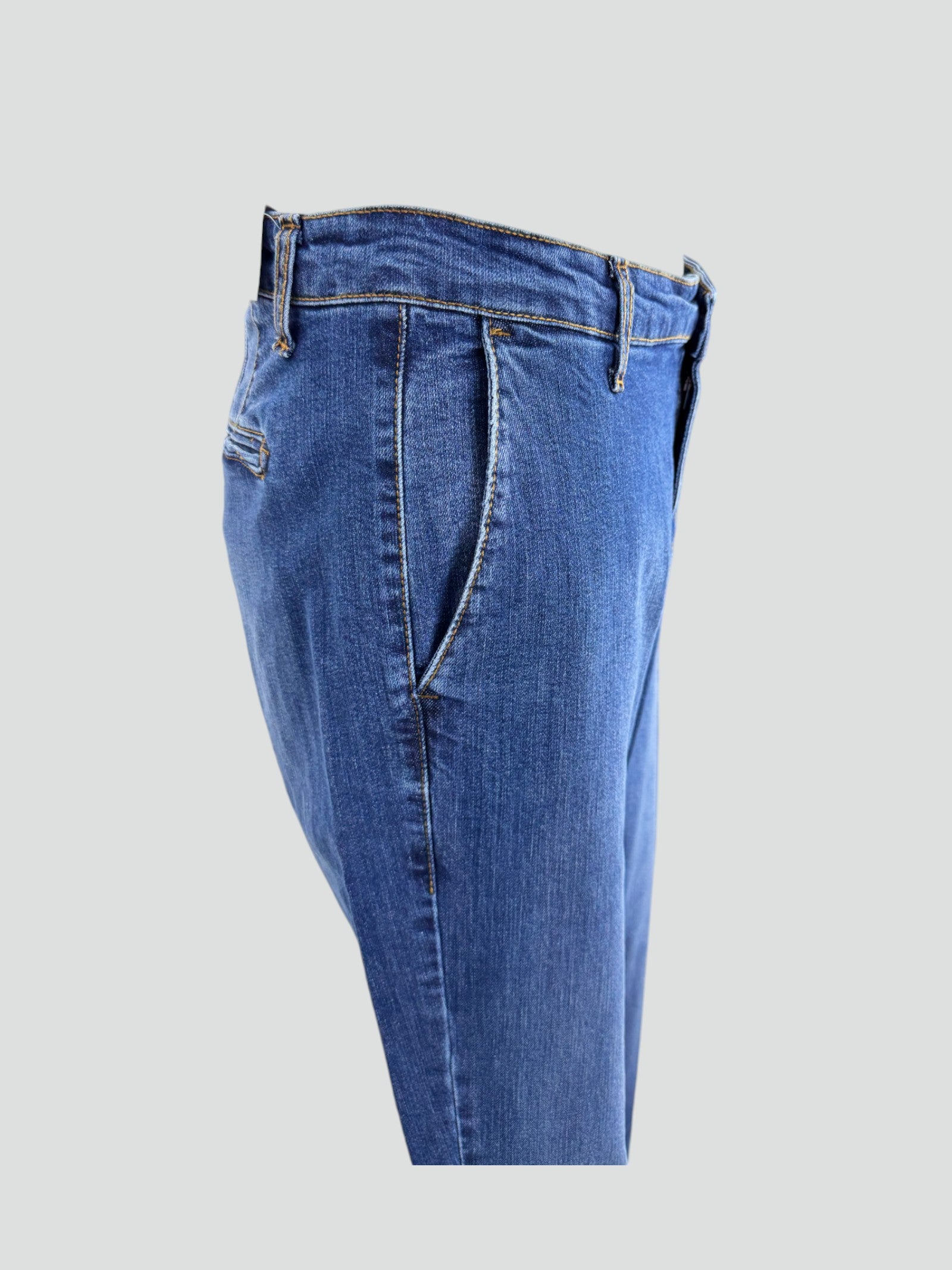 Jeans Uomo Moro Regular Fit Tasca America Denim Blu 
