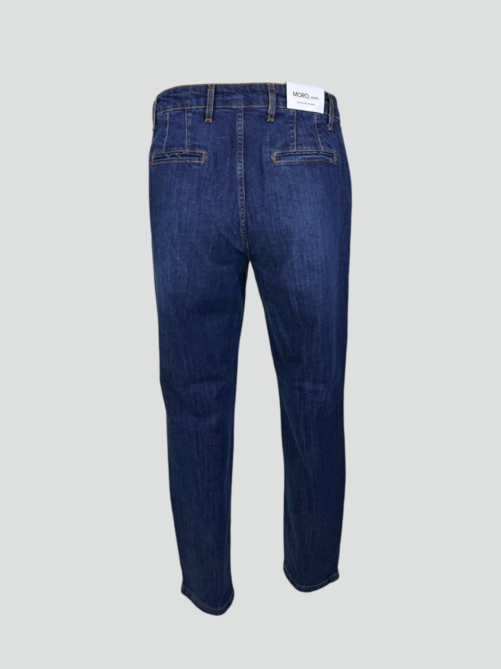 Jeans Uomo Moro Regular Fit Tasca America Denim Blu Scuro 