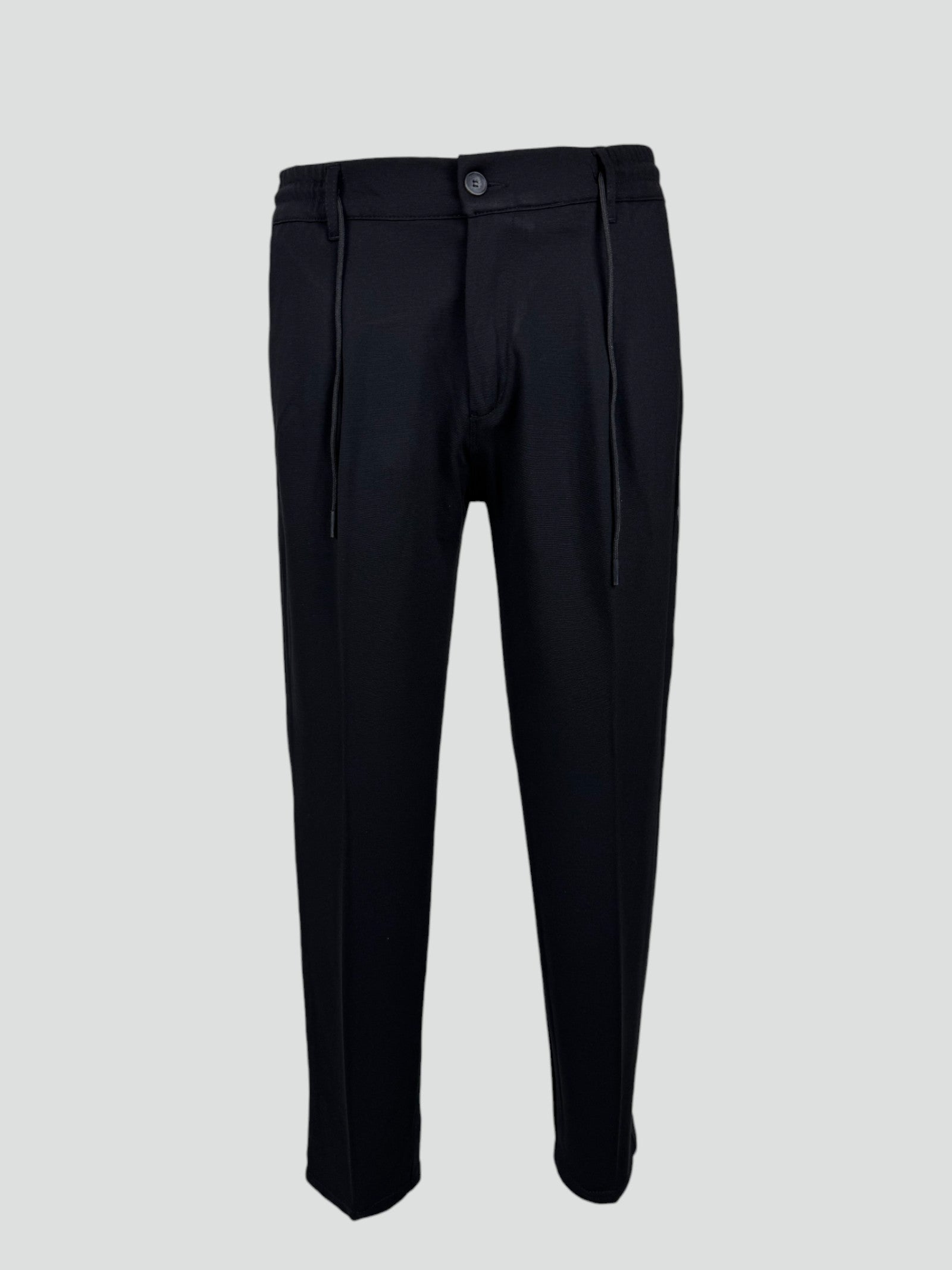 Pantalaccio Uomo Moro Nero con Coulisse e Tasche America 
