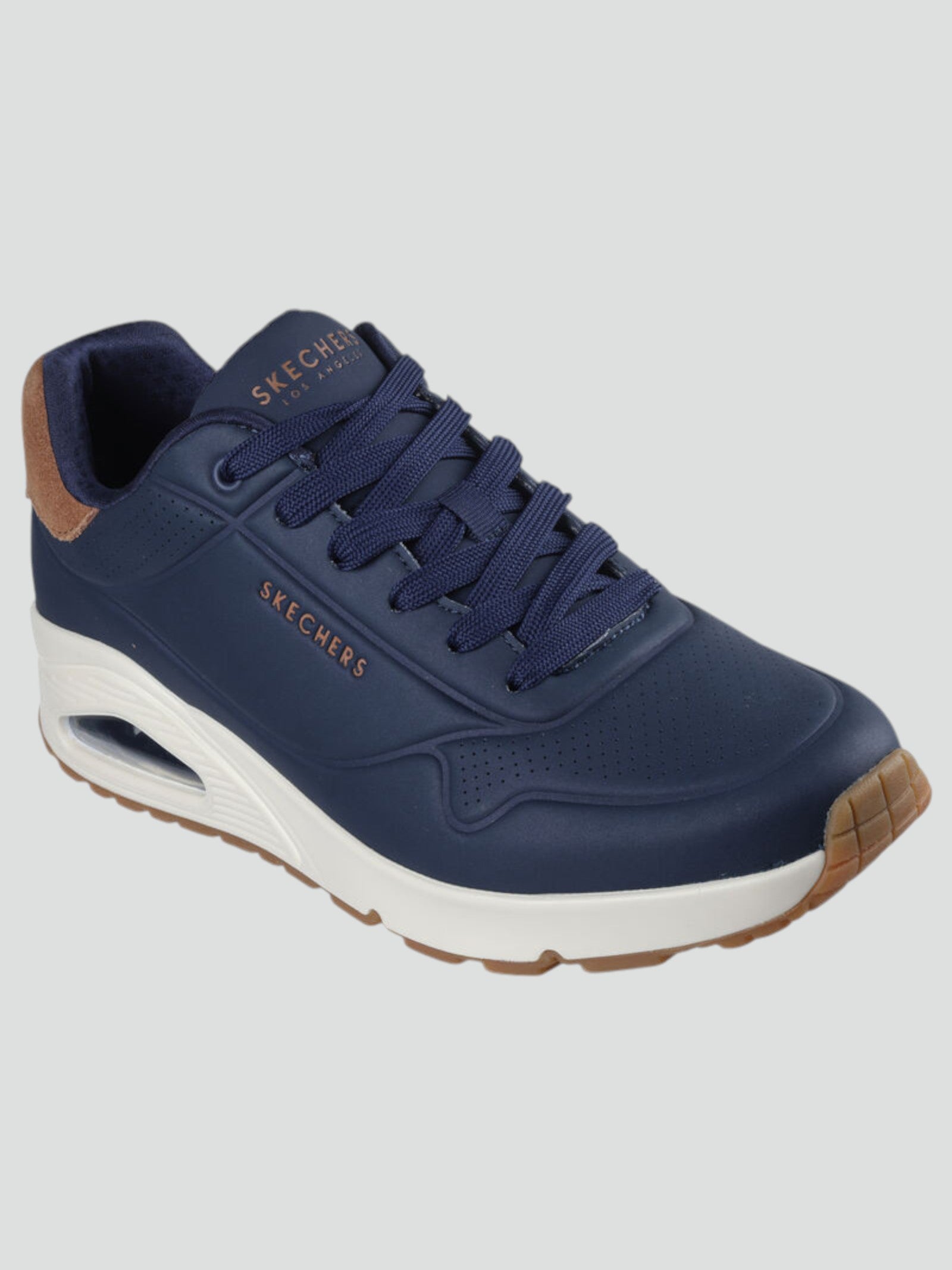 Sneakers "Uno Suited On Air" blu navy con Dettagli Scamosciati marroni 