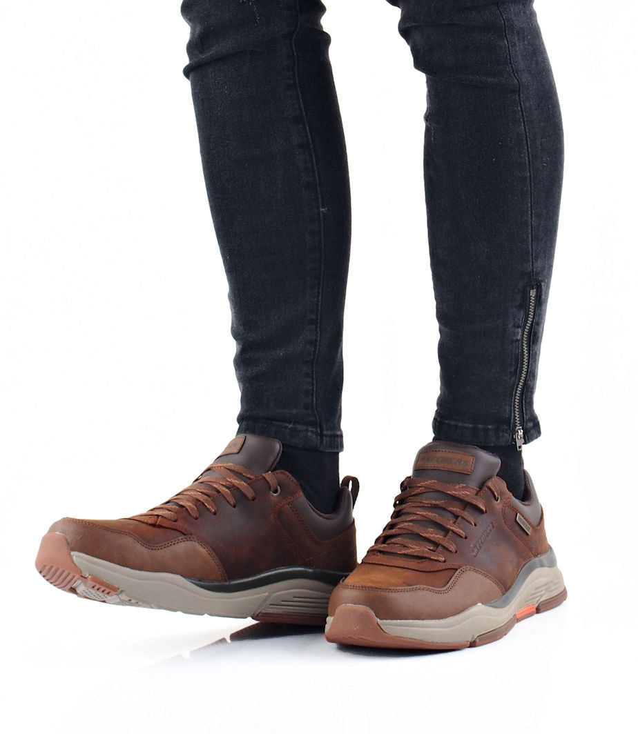 Sneakers "Benago" marrone in Pelle con Soletta Memory Foam® 