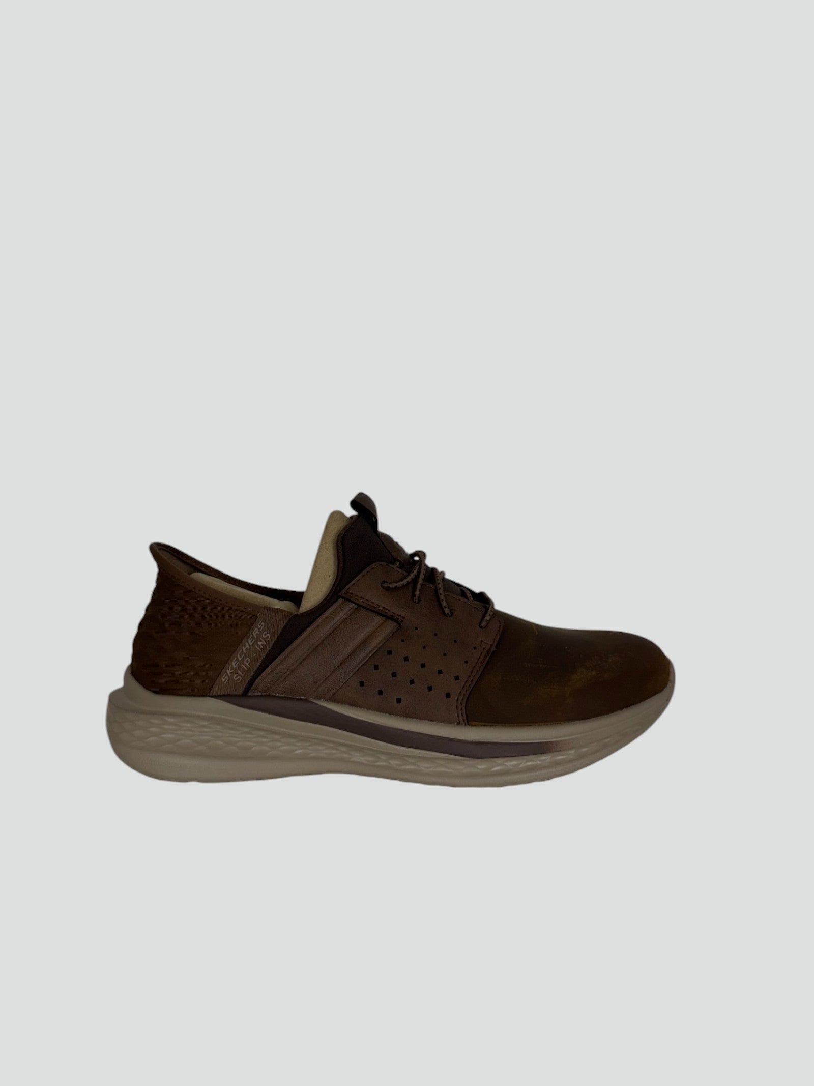 Sneakers "Slade - Zachary" Skechers Slip-ins marroni in Pelle 