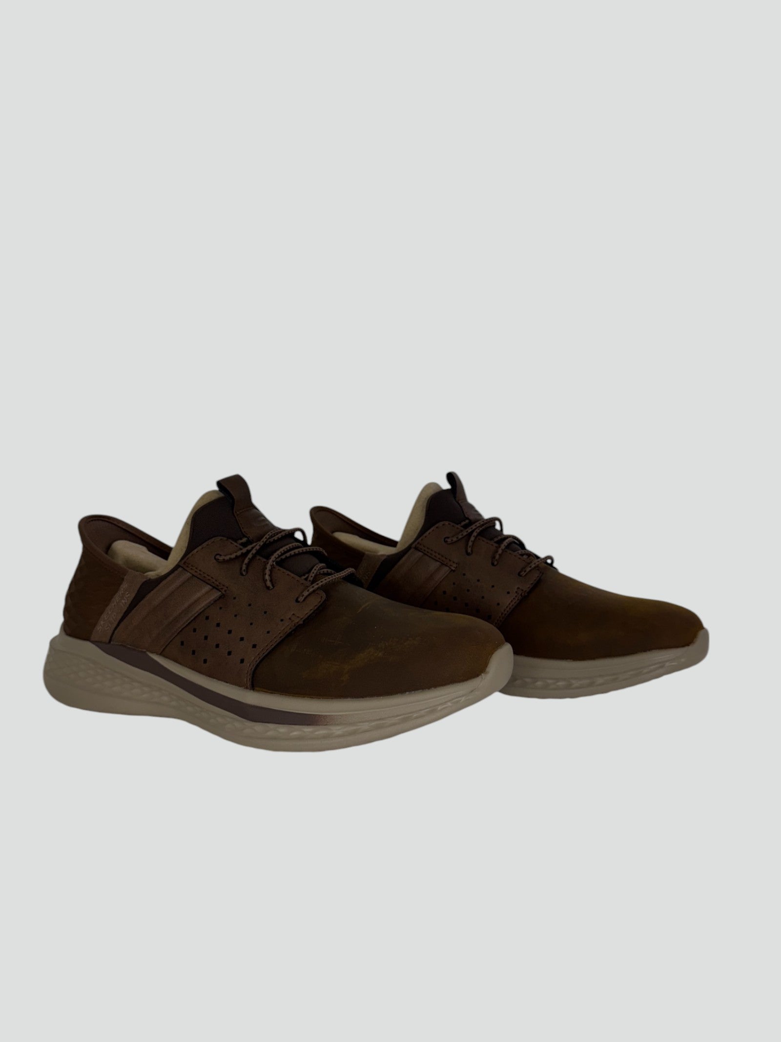 Sneakers "Slade - Zachary" Skechers Slip-ins marroni in Pelle 