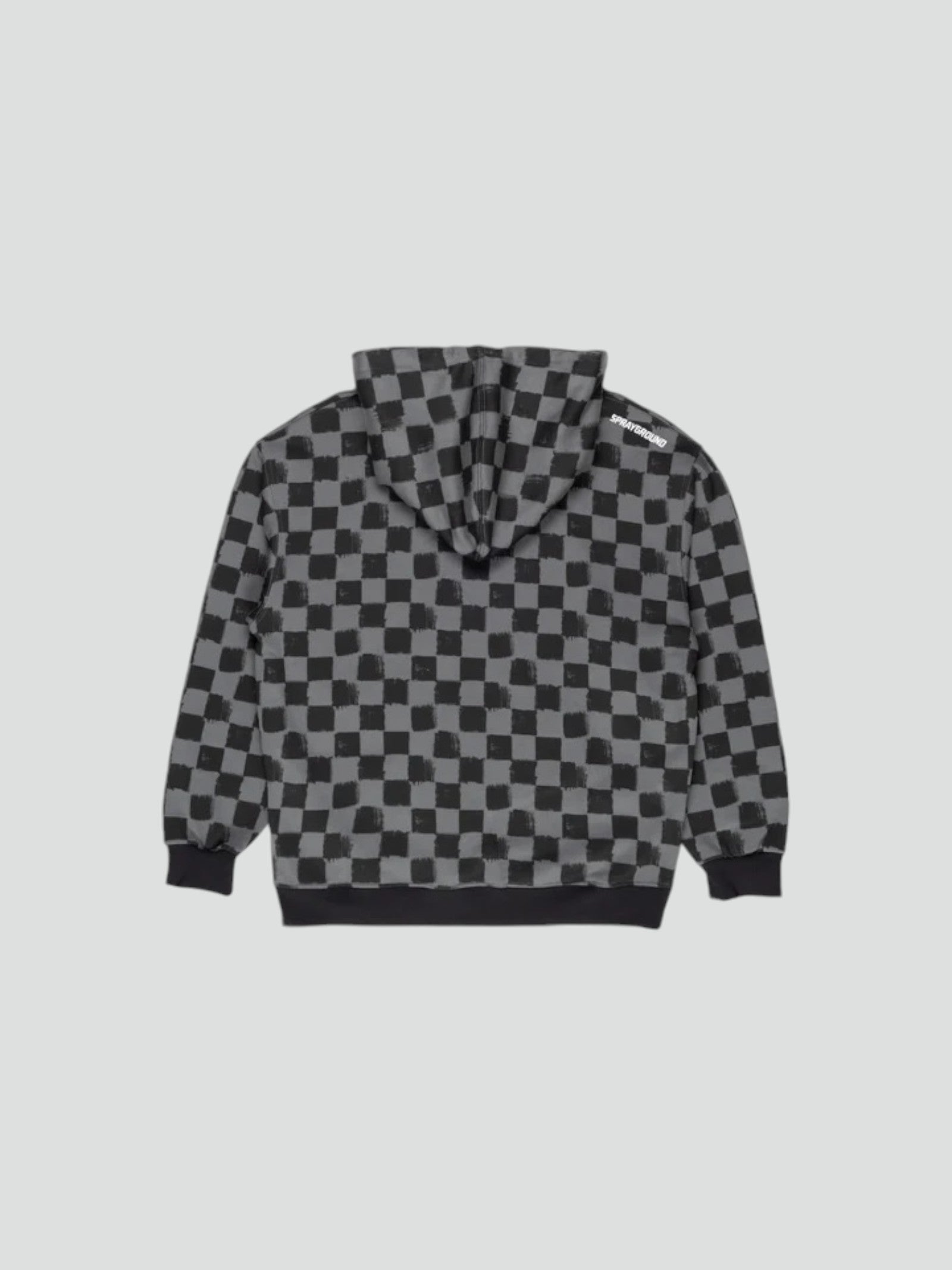 Felpa "Grey SIP Vanquish" Grigia con Pattern Checkered Shark 