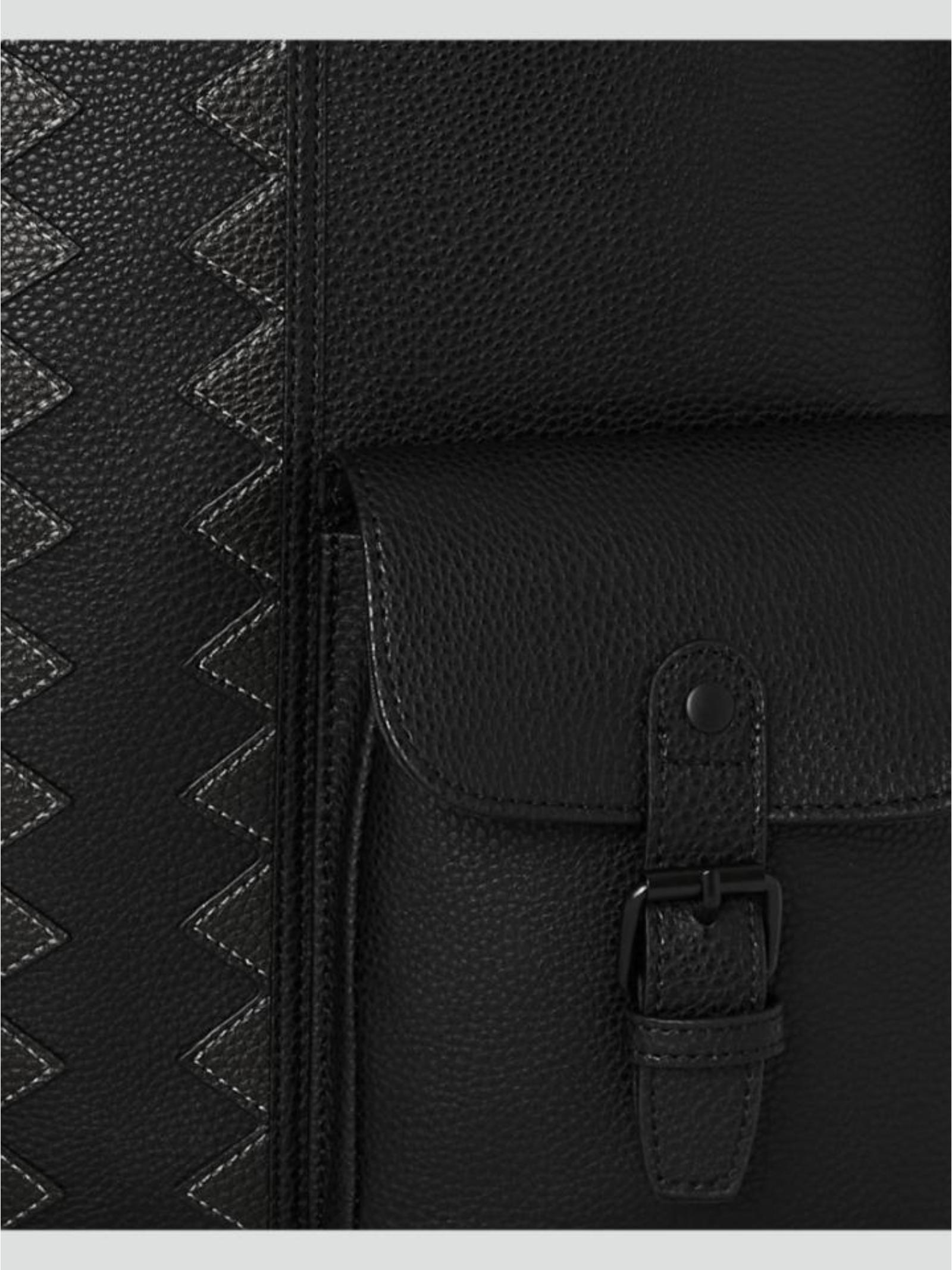 Borsa "Global Traveler Cargo Tote" Nera in Ecopelle con Tasche 