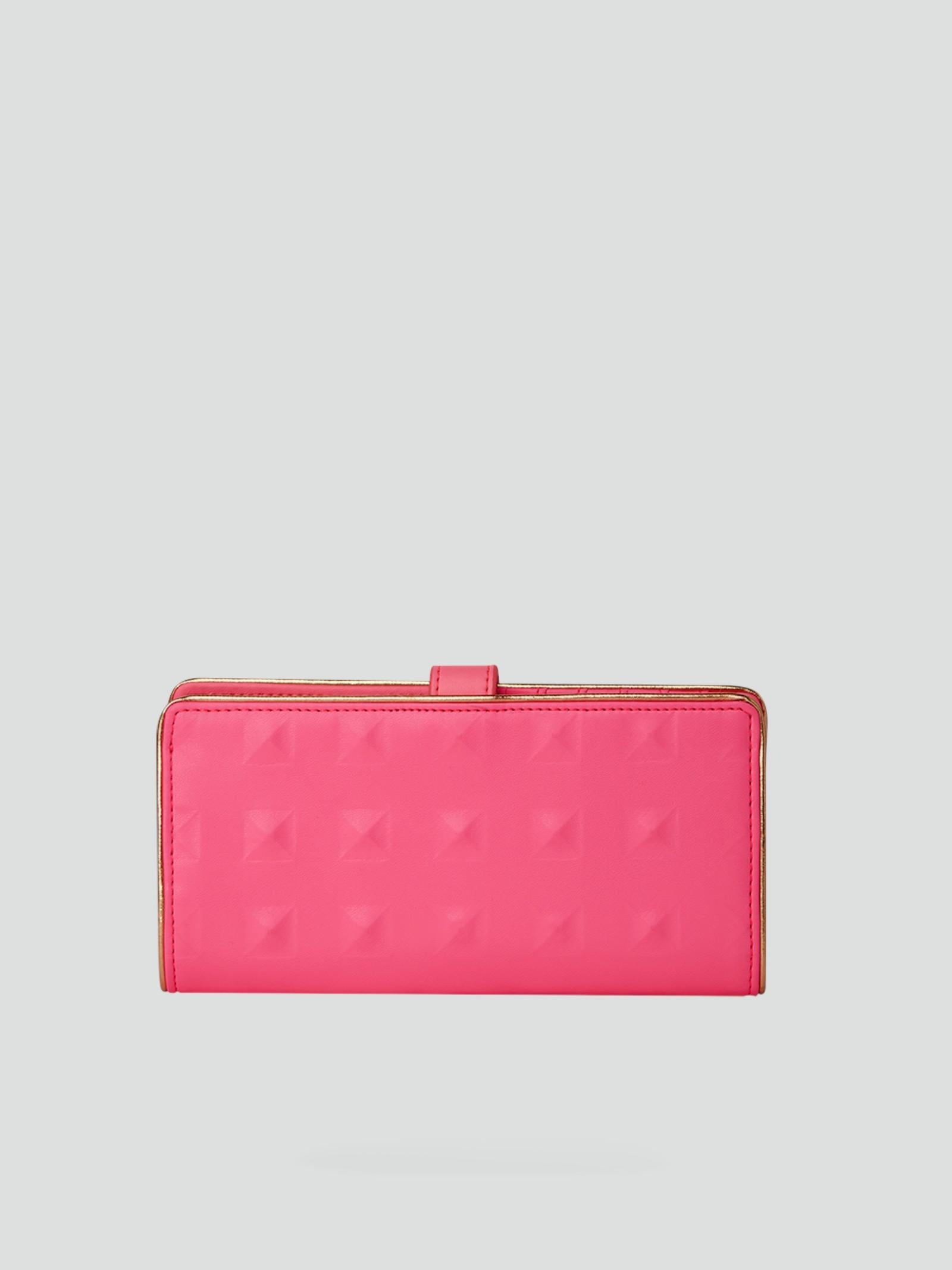 Portafoglio "Sorbet Stunna" Rosa a Libretto con Chiusura Snap 