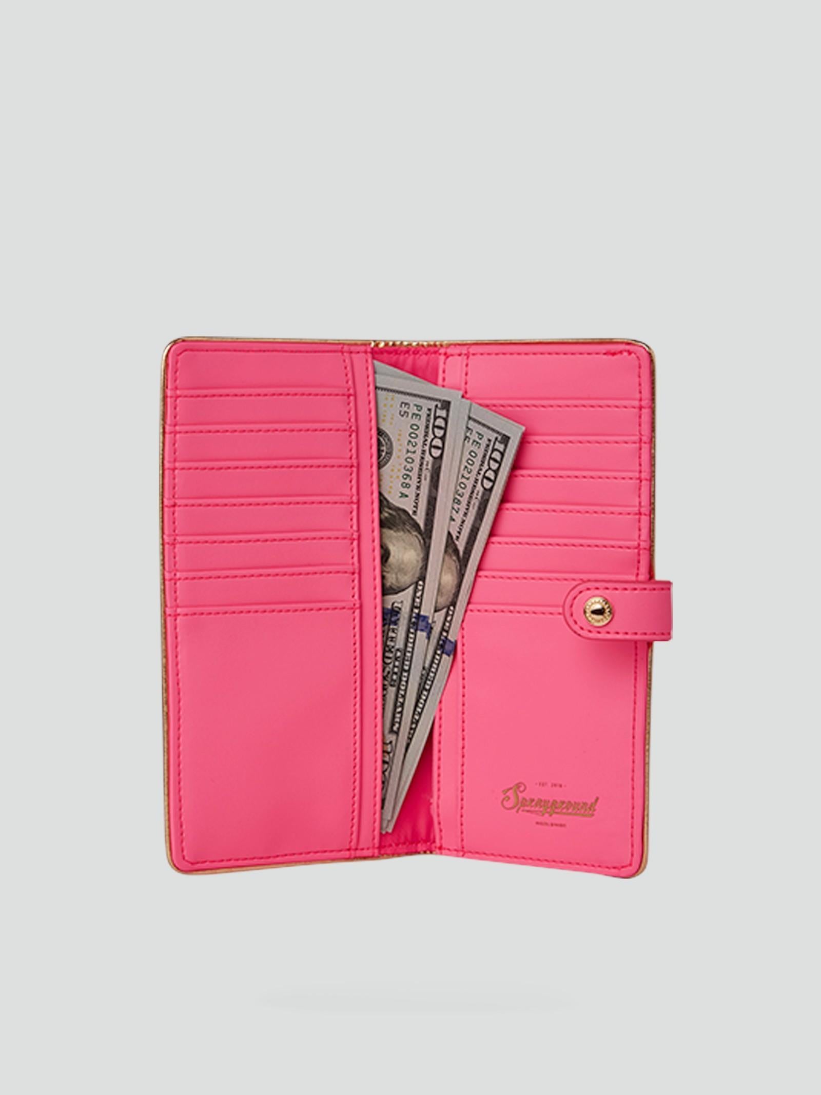 Portafoglio "Sorbet Stunna" Rosa a Libretto con Chiusura Snap 