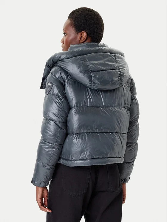 Piumino "Gloria" Antracite in Nylon con Imbottitura Sorona® Aura 