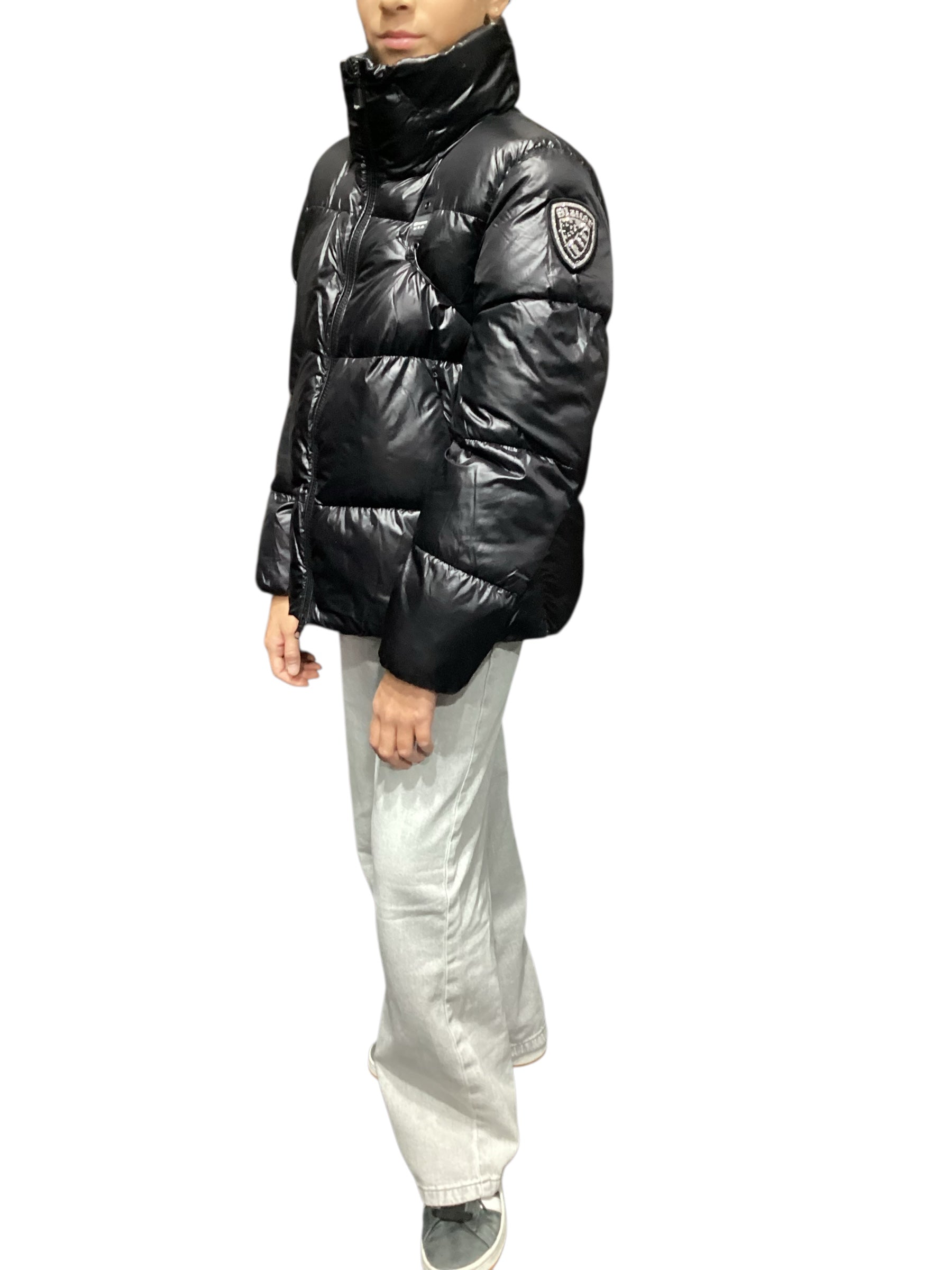 Piumino bambina "Pingree Junior" nero con Cappuccio e Tasche Zip 