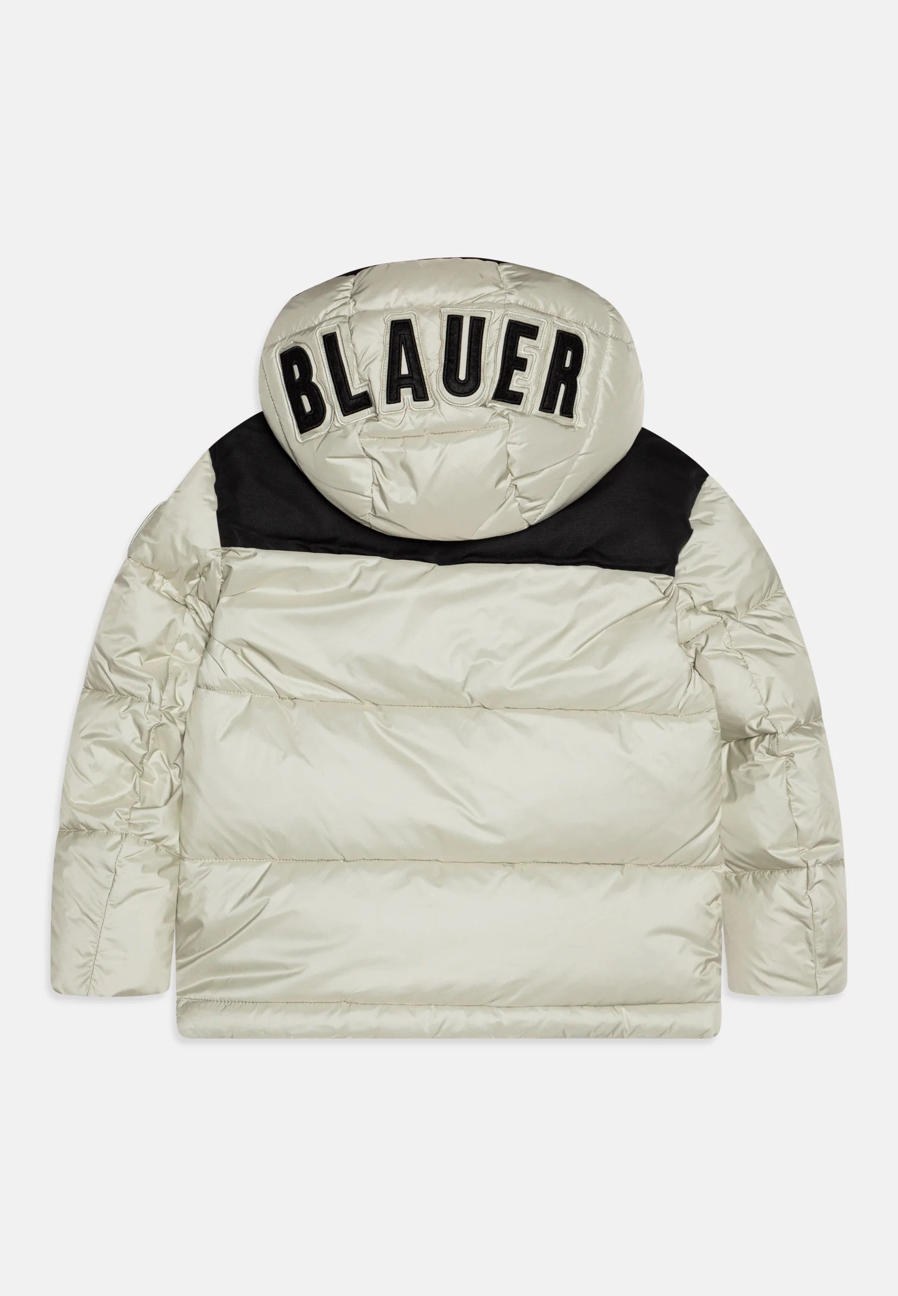 Piumino Bambino Blauer "Bernardino Junior" Bianco con Dettagli Neri 