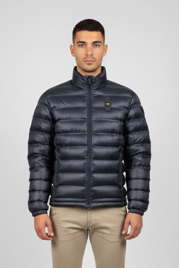 Piumino "Sewall" Blu con Interno Verde e Chiusura Zip 