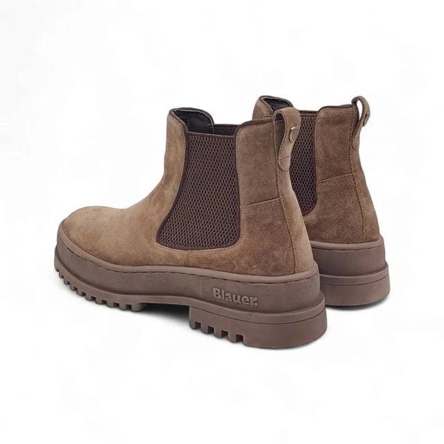 Stivaletto Beatles "IUKA02/SUE/TAU" in Pelle Scamosciata Taupe 