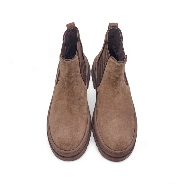 Stivaletto Beatles "IUKA02/SUE/TAU" in Pelle Scamosciata Taupe 