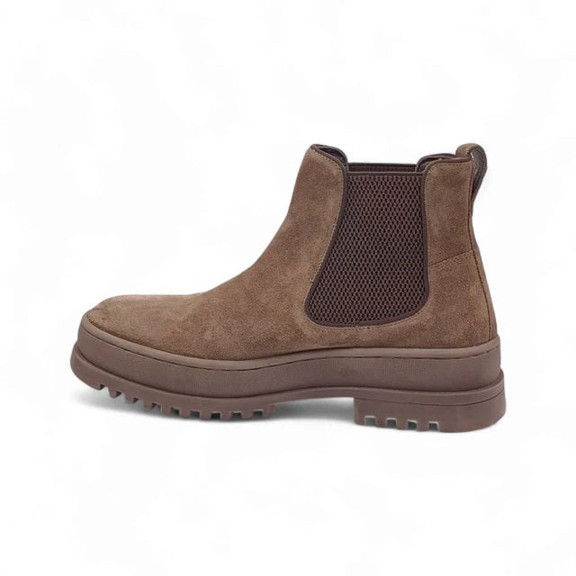 Stivaletto Beatles "IUKA02/SUE/TAU" in Pelle Scamosciata Taupe 