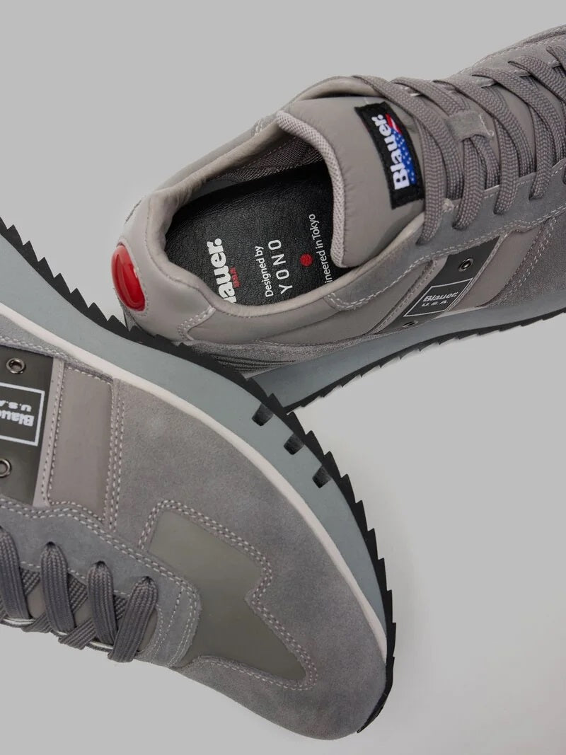 Sneakers "Tokyo01-TAS" Grigie in Pelle Scamosciata e Tessuto 