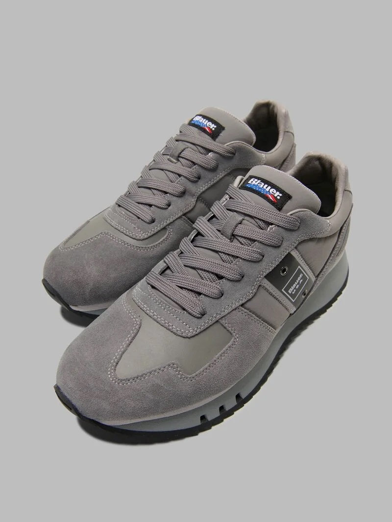 Sneakers "Tokyo01-TAS" Grigie in Pelle Scamosciata e Tessuto 
