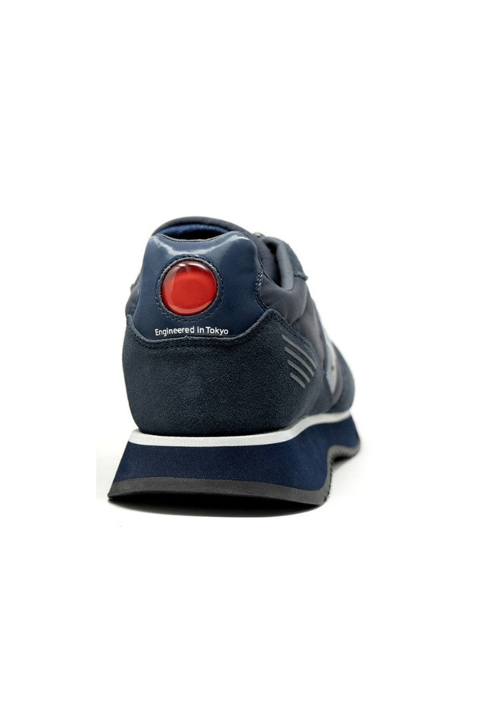 Sneaker "Tokyo01Tas" Uomo Blu Navy in Pelle e Tessuto Tecnico 