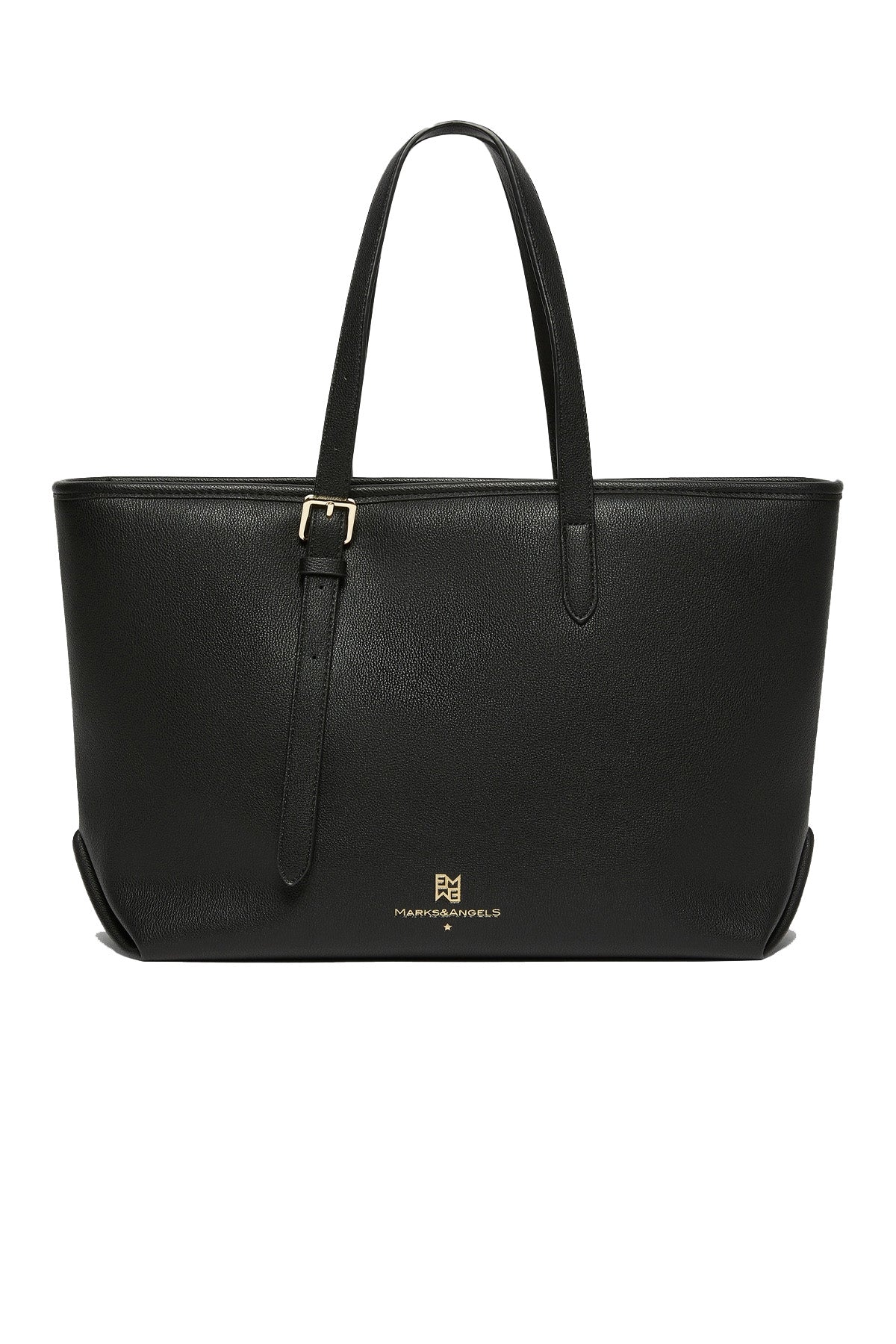 Borsa shopper "Emma" nera in Ecopelle Martellata con Pochette 