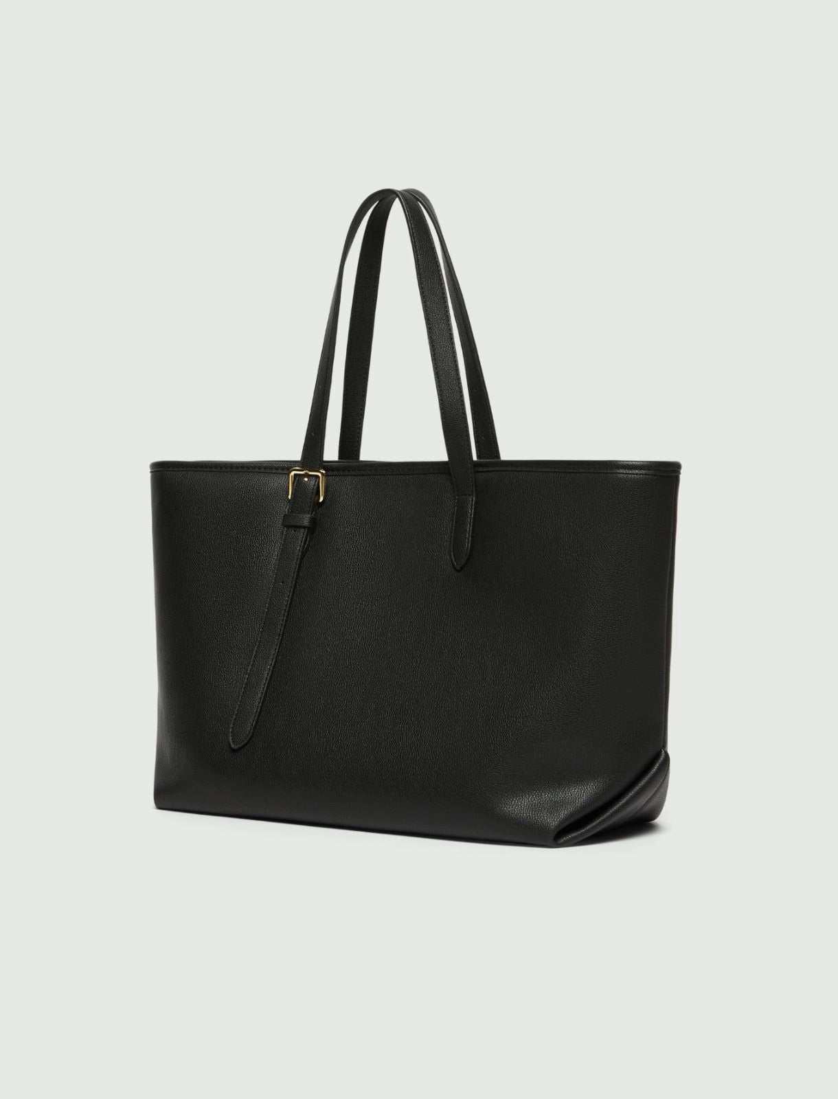 Borsa shopper "Emma" nera in Ecopelle Martellata con Pochette 