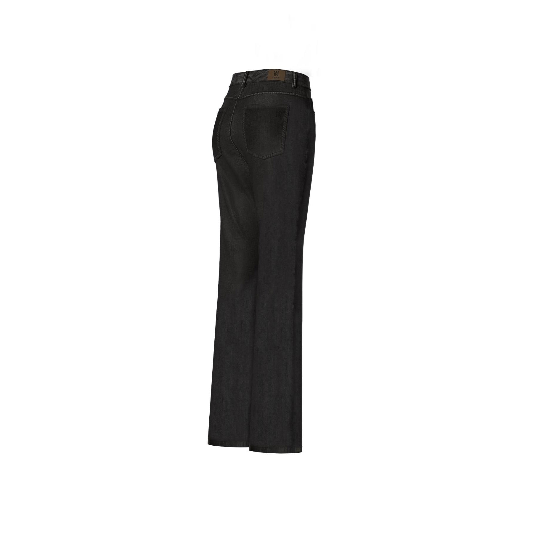 Jeans "Felce" in denim nero stone slim flare 