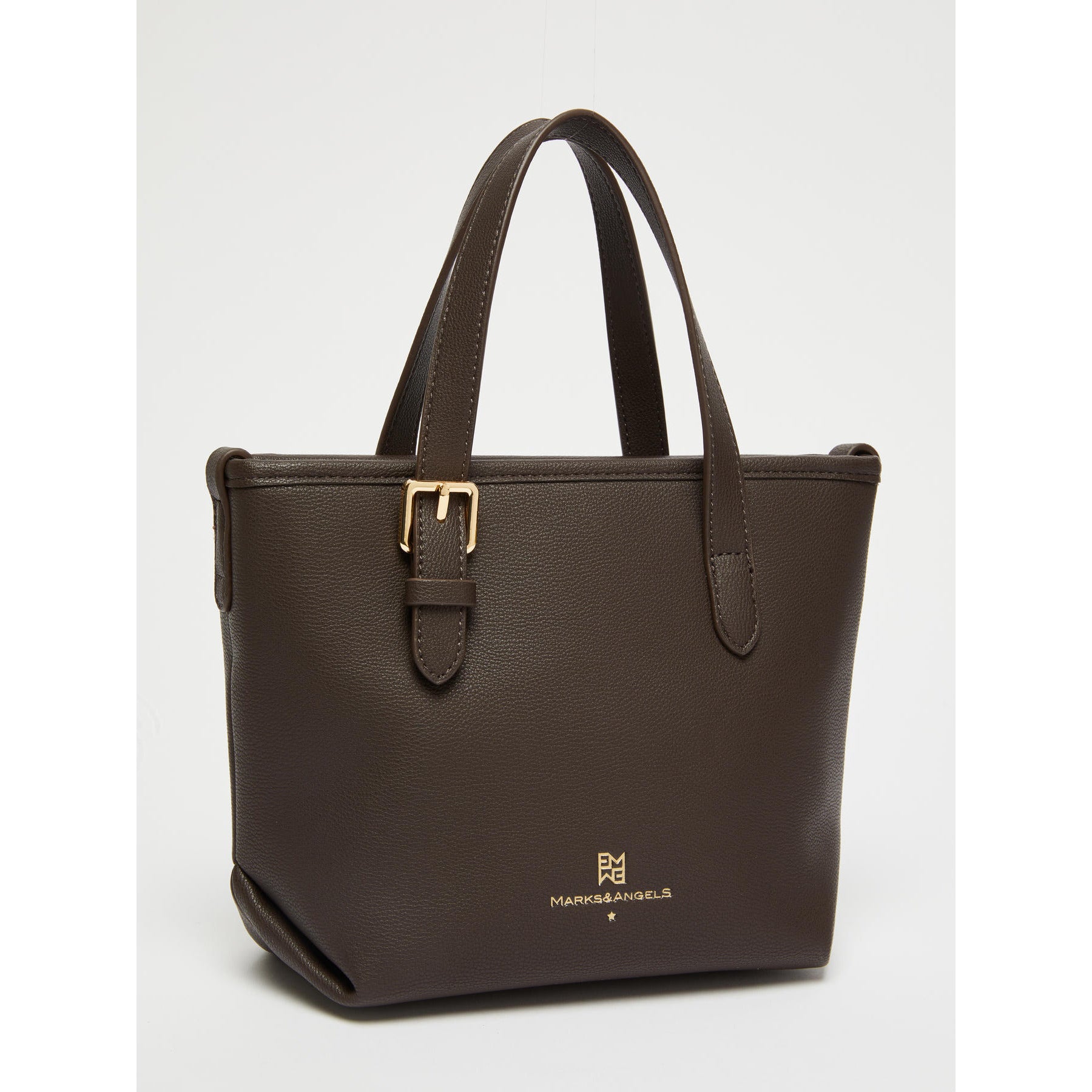 Mini shopper "Miniemma" cioccolato in ecopelle con tracolla 