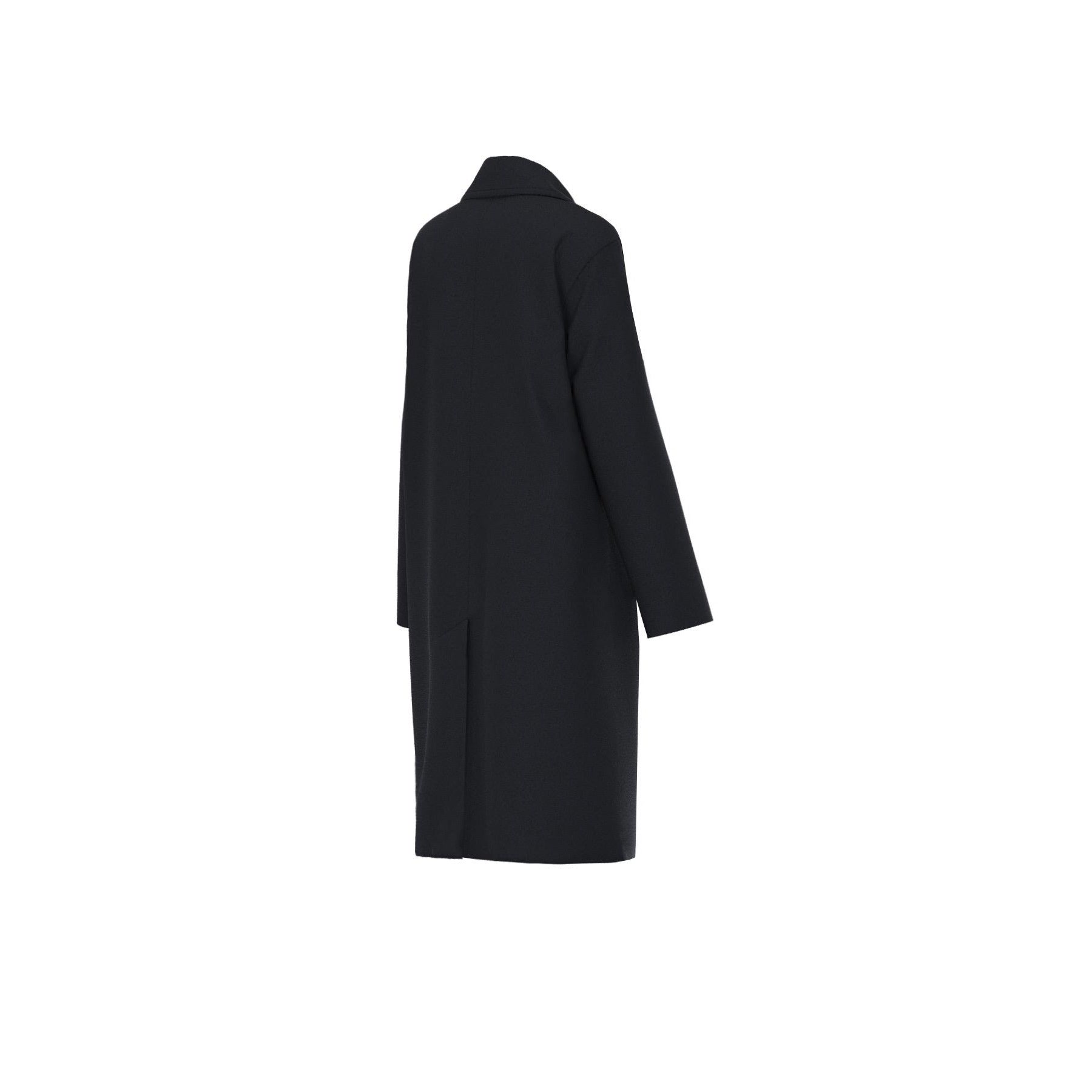 Cappotto doppiopetto "Roll" blu in Drap di Lana e Nylon 