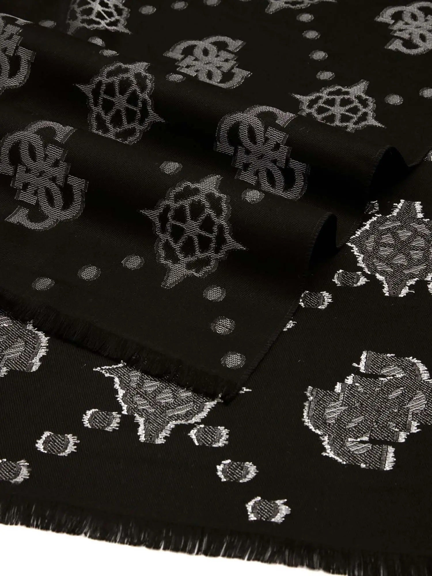 Sciarpa "Zalina" Nera con Monogram All-Over 