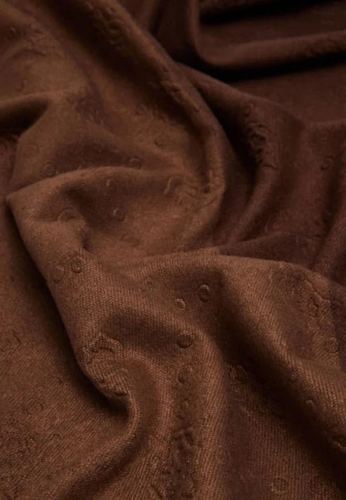 Sciarpa Donna cioccolata con Frange in Tessuto Morbido 