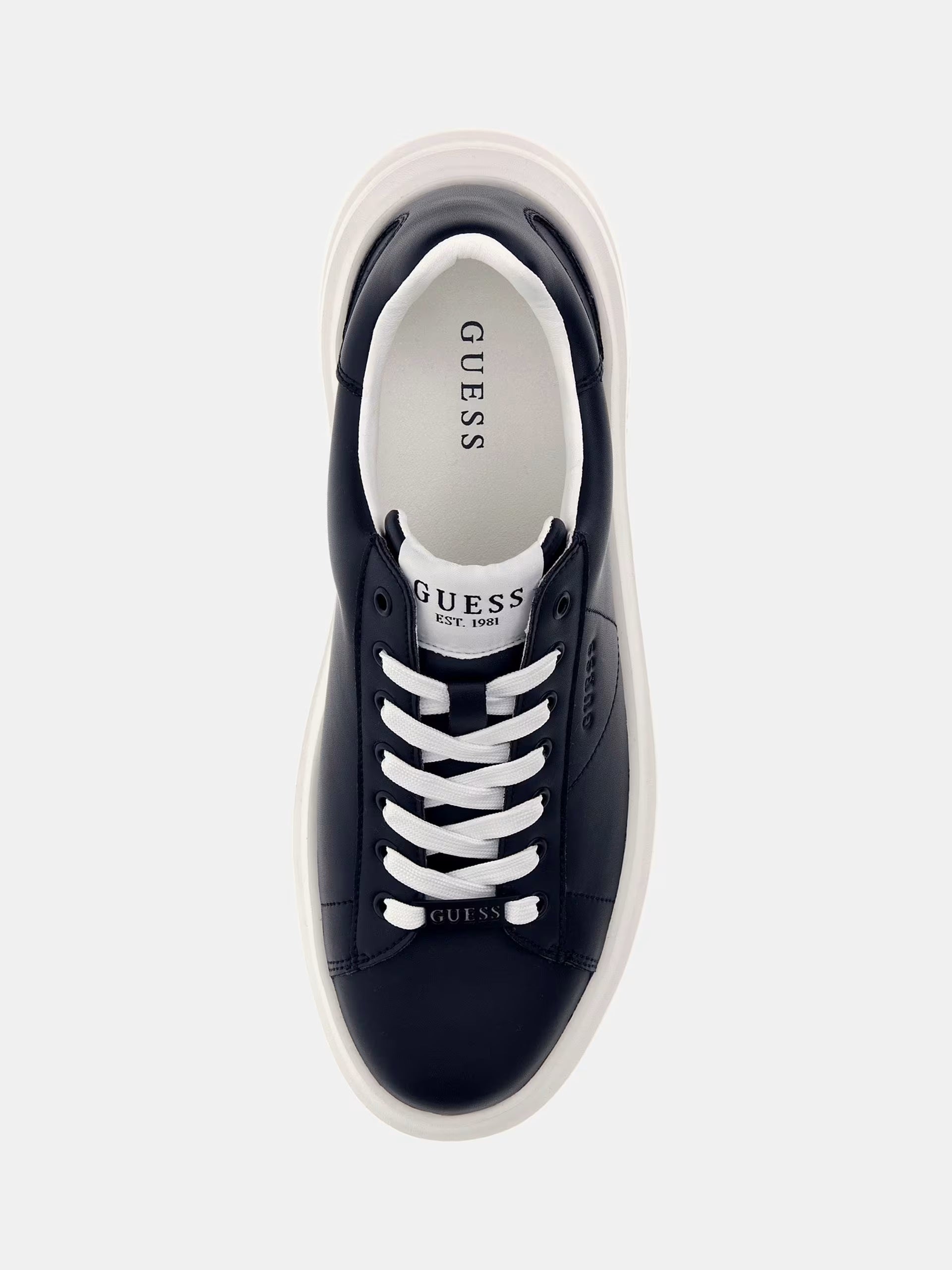 Sneaker "Elba" Blu in Pelle con Suola Platform bianca 