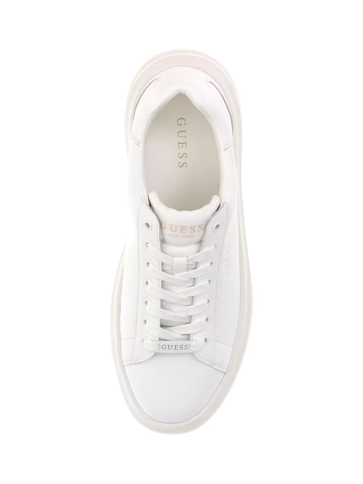 Sneaker "Elba" bianche in Pelle con Suola Platform 