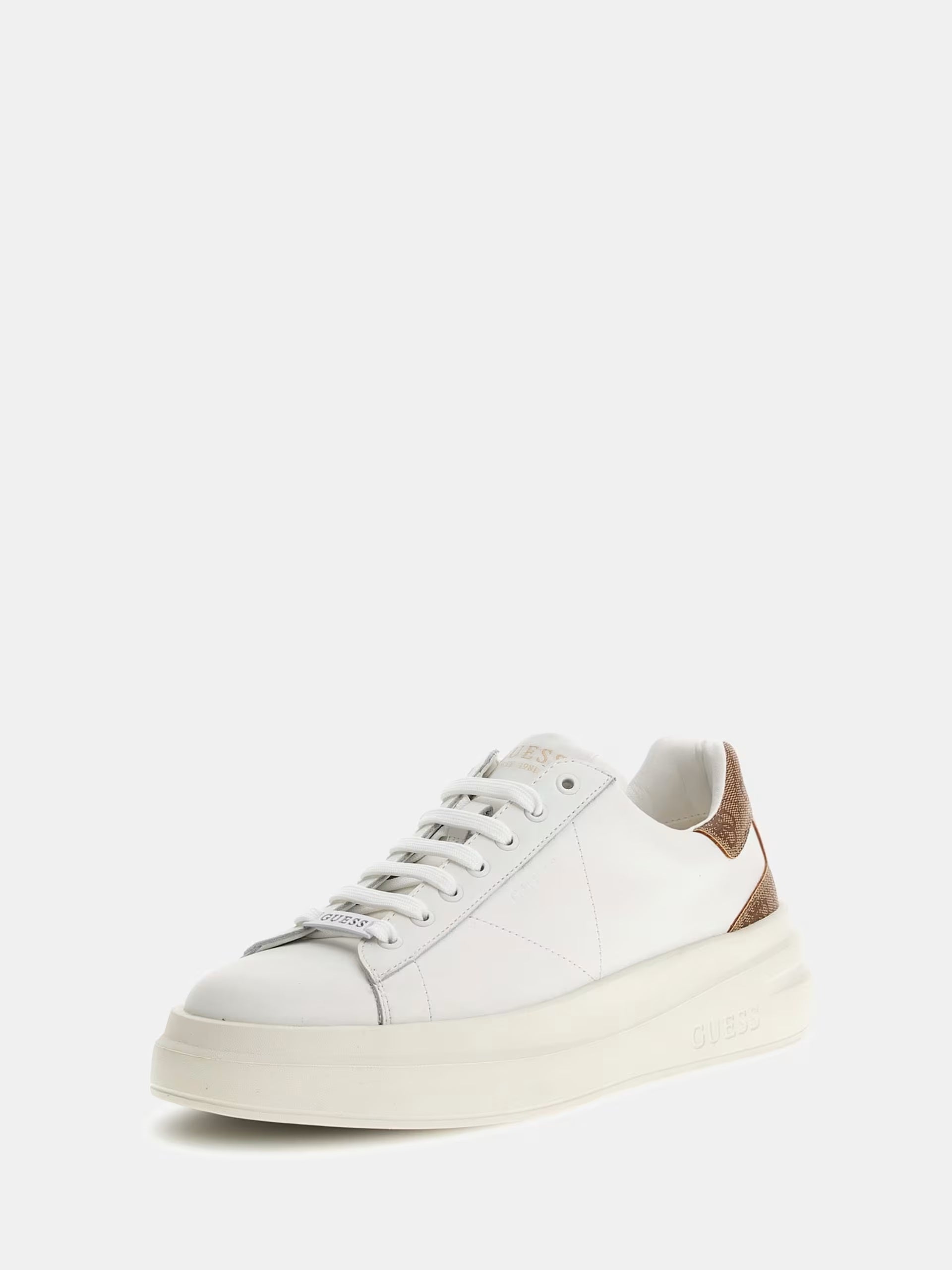 Sneaker "Elba 4G Logo " bianca con dettagli e beige 