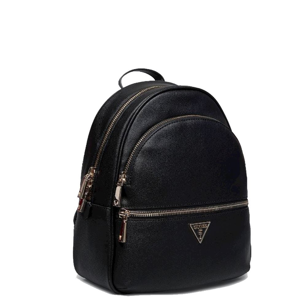 Zaino "Manhattan II Large Backpack" Nero in Ecopelle Liscia 