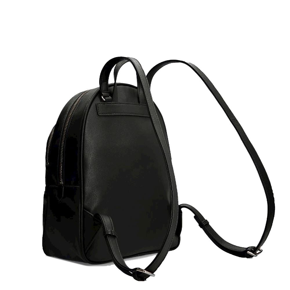 Zaino "Manhattan II Large Backpack" Nero in Ecopelle Liscia 