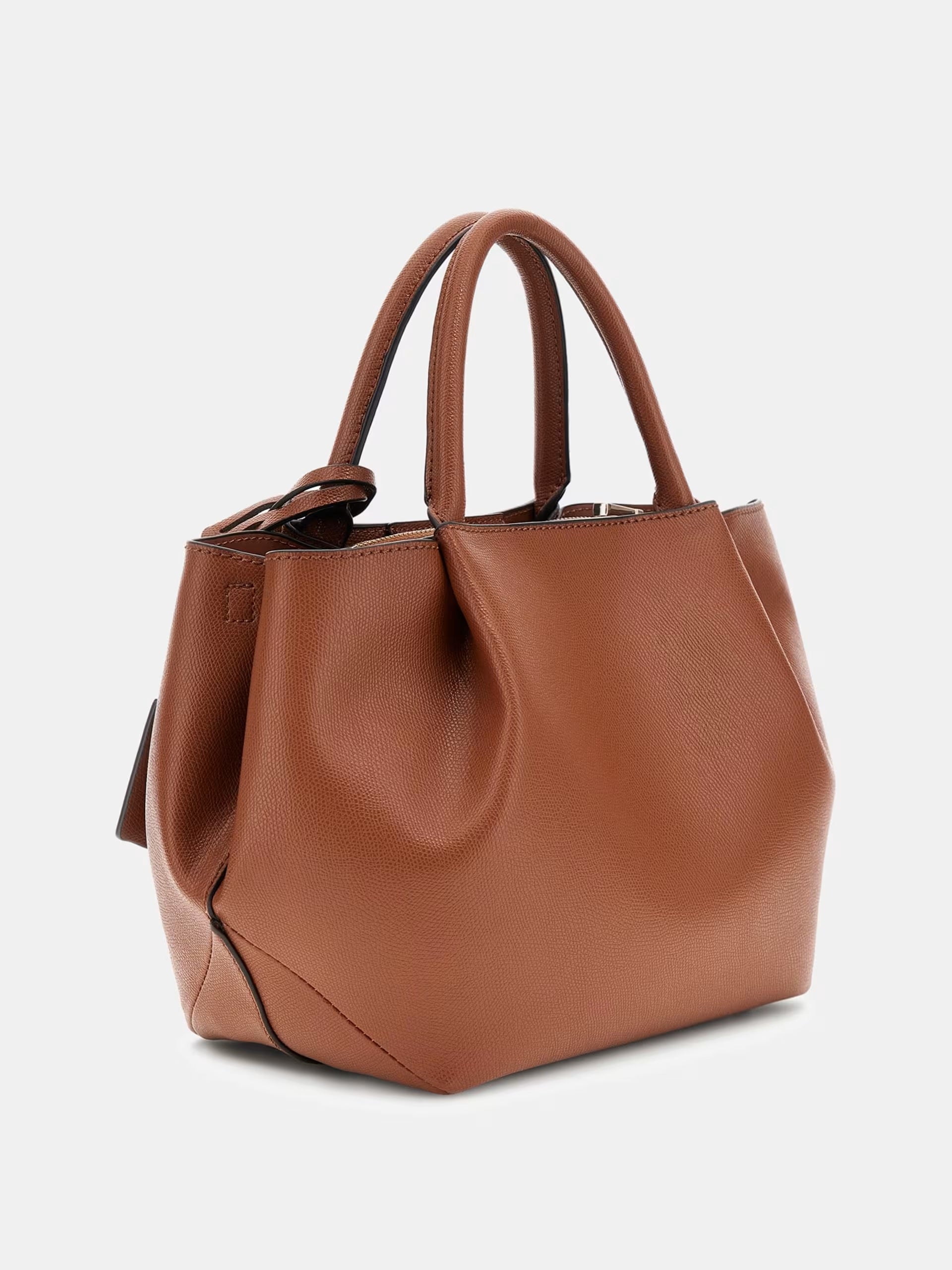 Borsa a mano "Amorette" in Similpelle Cognac con Charm 