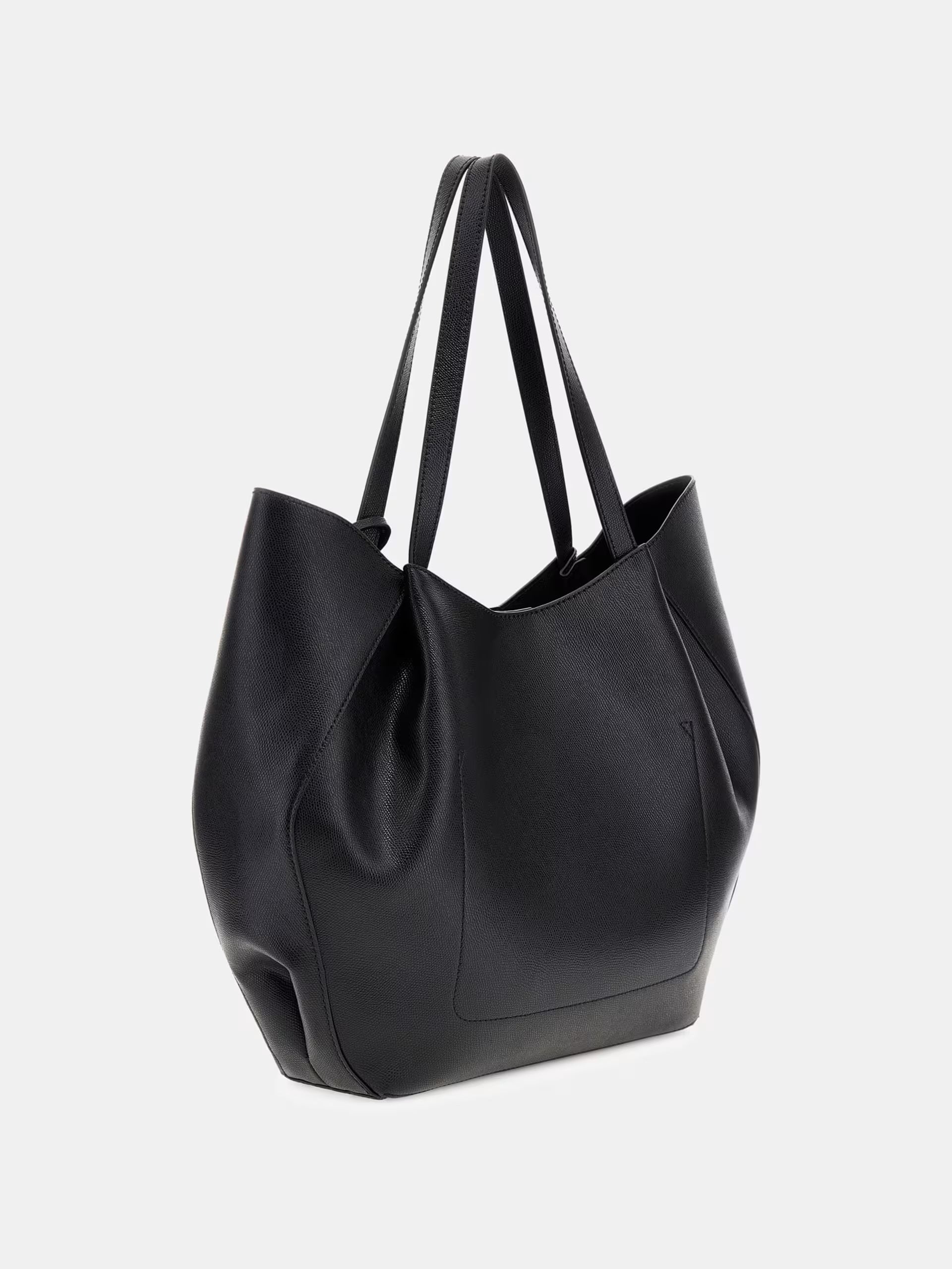 Shopper "Amorette" Nera in Similpelle con Charm Logato e Pochette 