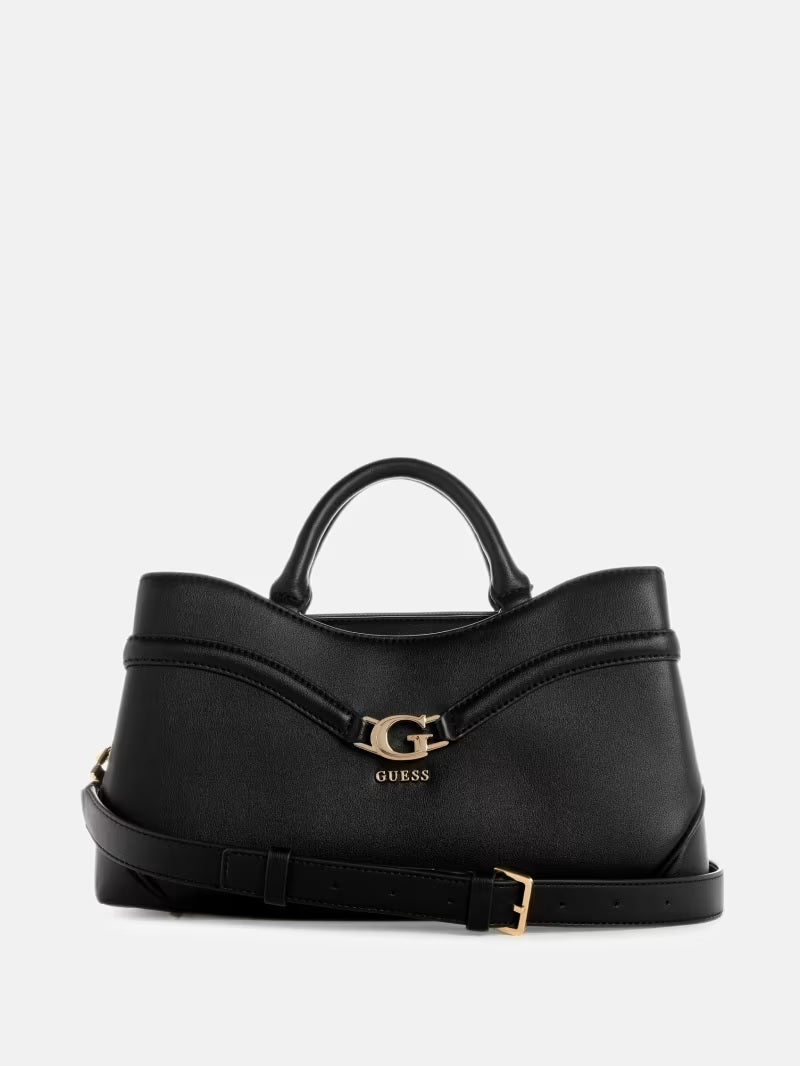 Borsa "Dea Girlfriend Satchel" Nera in Similpelle con Logo G e Tracolla 