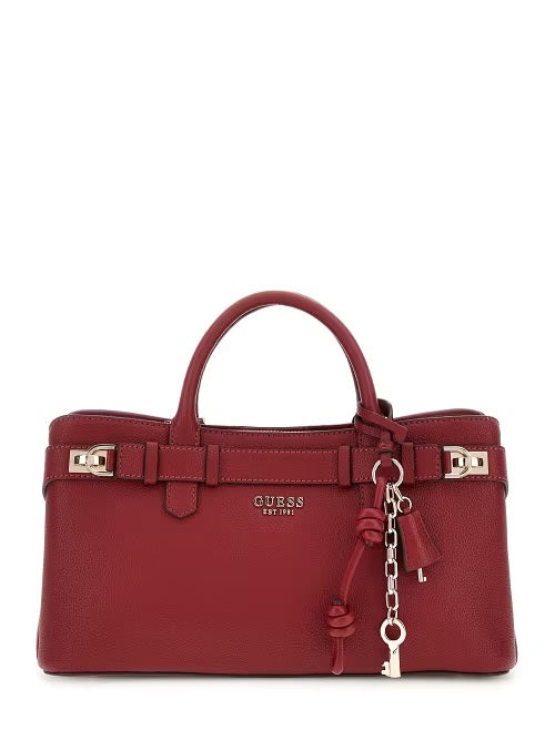 Borsa "Gregoria Girlfriend Satchel" rossa con Dettagli Dorati 