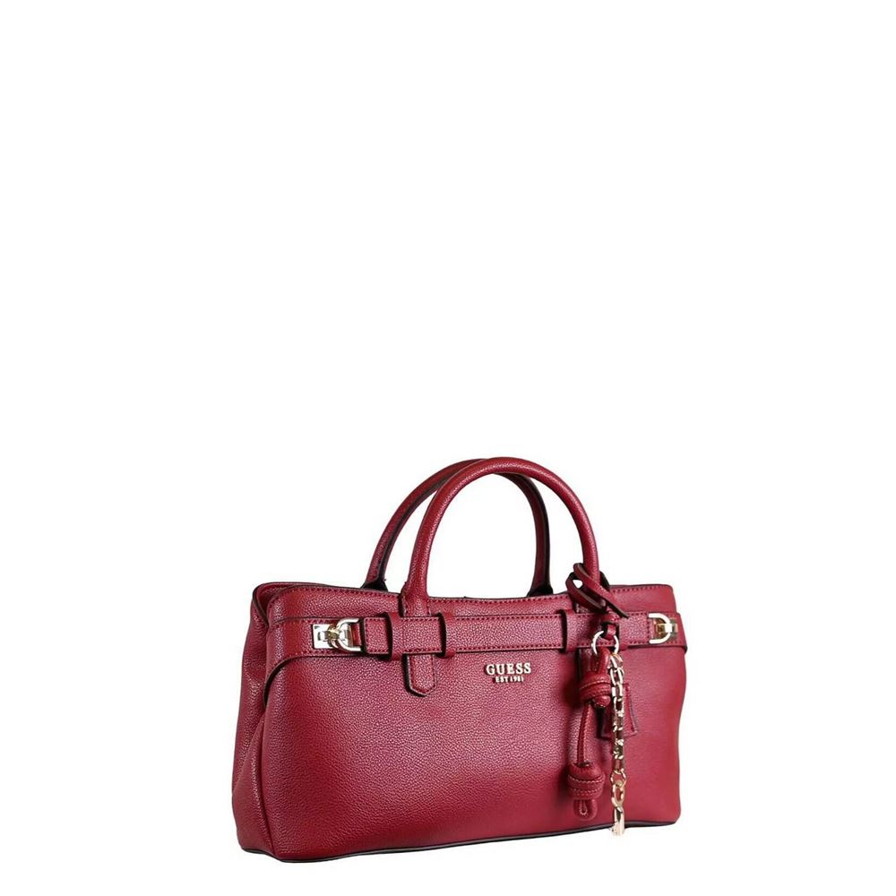 Borsa "Gregoria Girlfriend Satchel" rossa con Dettagli Dorati 