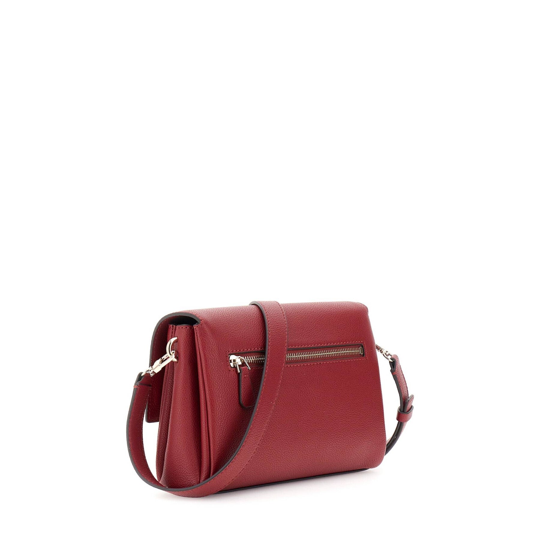 Borsa "Gregoria Flap Crossbody" rossa in Similpelle con Dettagli Dorati 