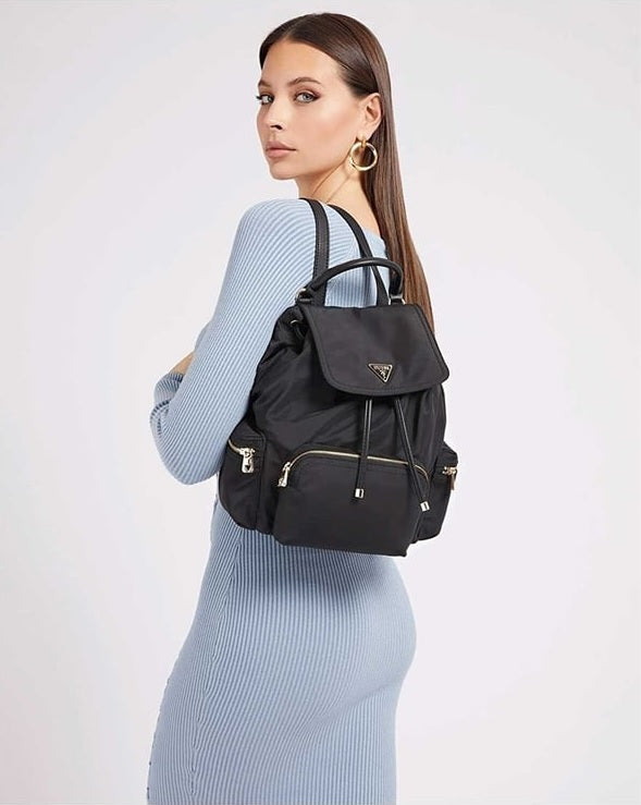 Zaino "Eco Gemma" Nero in Materiale Riciclato con Coulisse 
