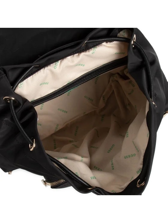 Zaino "Eco Gemma" Nero in Materiale Riciclato con Coulisse 