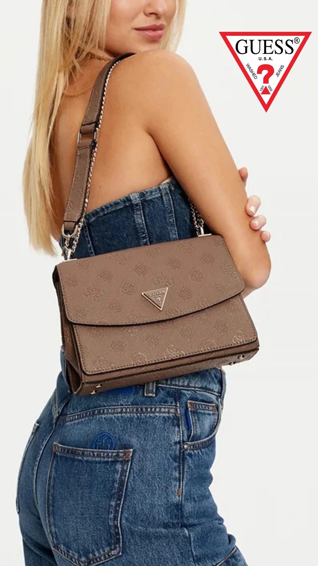 Borsa "CRESIDIA II CNVRTBL XBODY FLAP" dark taupe 