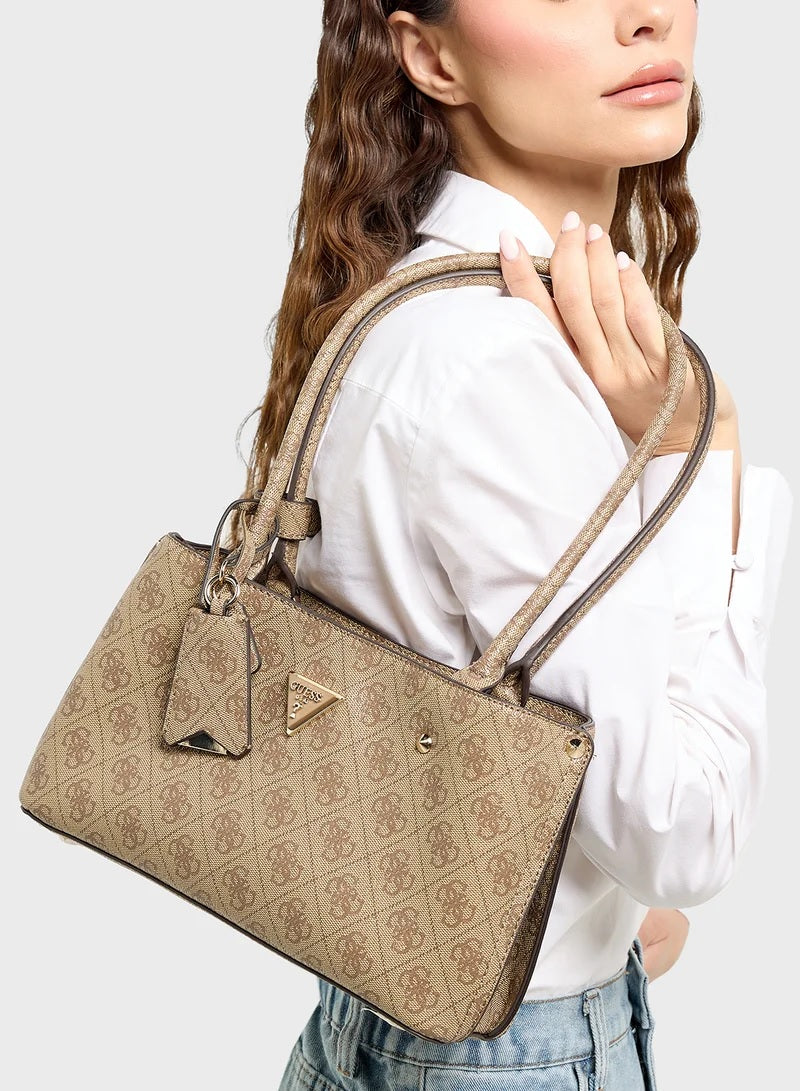 Borsa a spalla "Meridian II Shoulder Satchel" beige latte 
