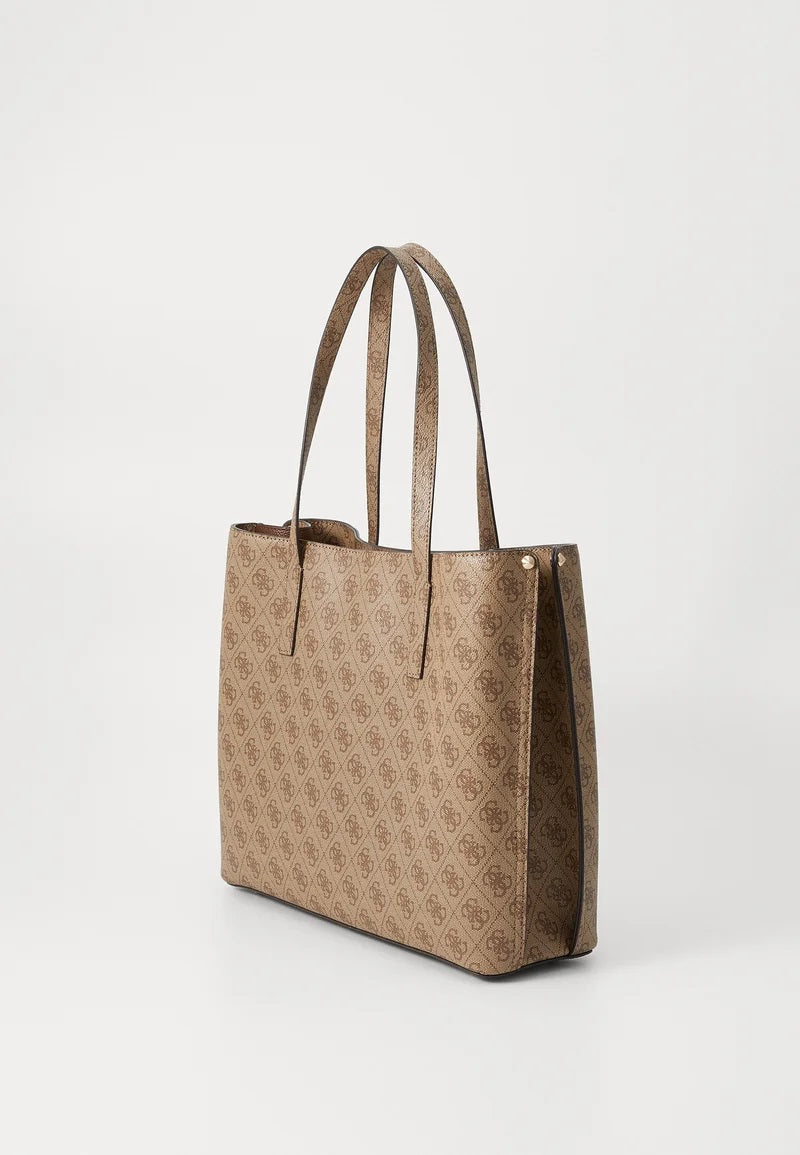 Borsa shopper "Meridian II Girlfriend Tote" Latte con Logo All-Over 