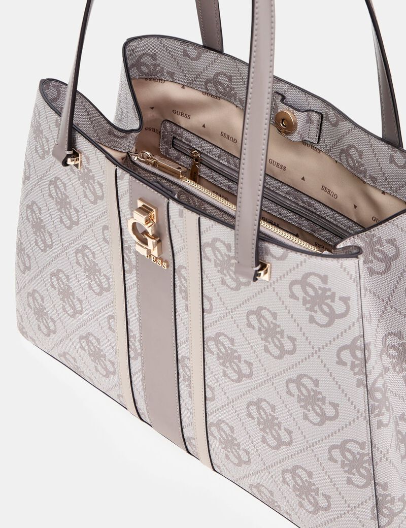 Shopper "Erenia 4G" Dark Taupe con Stampa Monogram 
