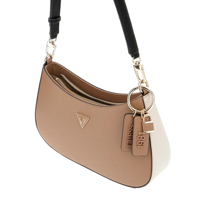Borsa a Spalla "NOELLE II TOP ZIP" marrone multi con Chiusura a Zip 