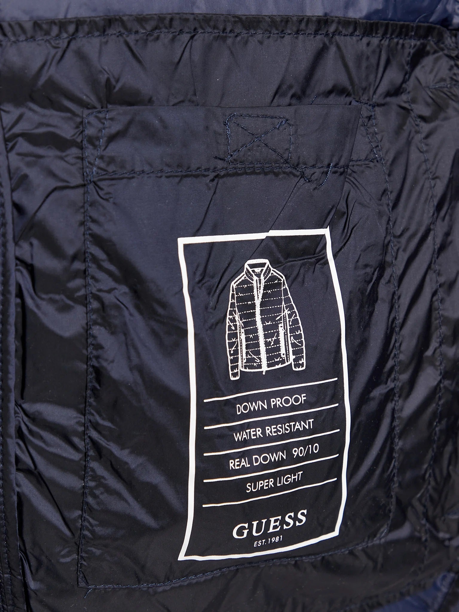 Piumino Blu Regular Fit con Zip e Imbottitura certificata RDS 