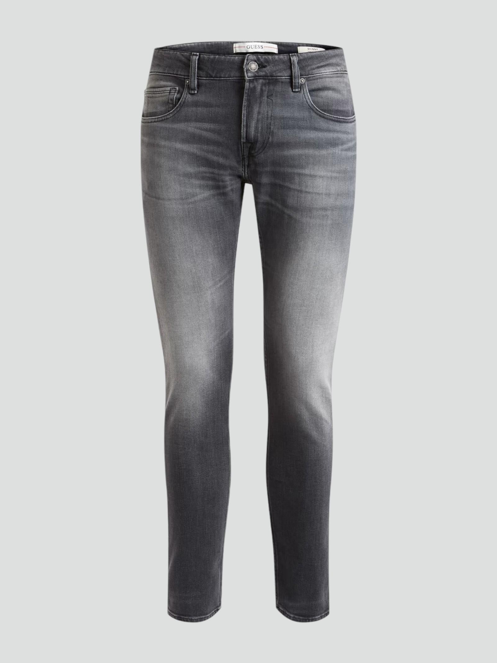 Jeans Uomo "Miami" Grigio Skinny Fit in Misto Cotone 