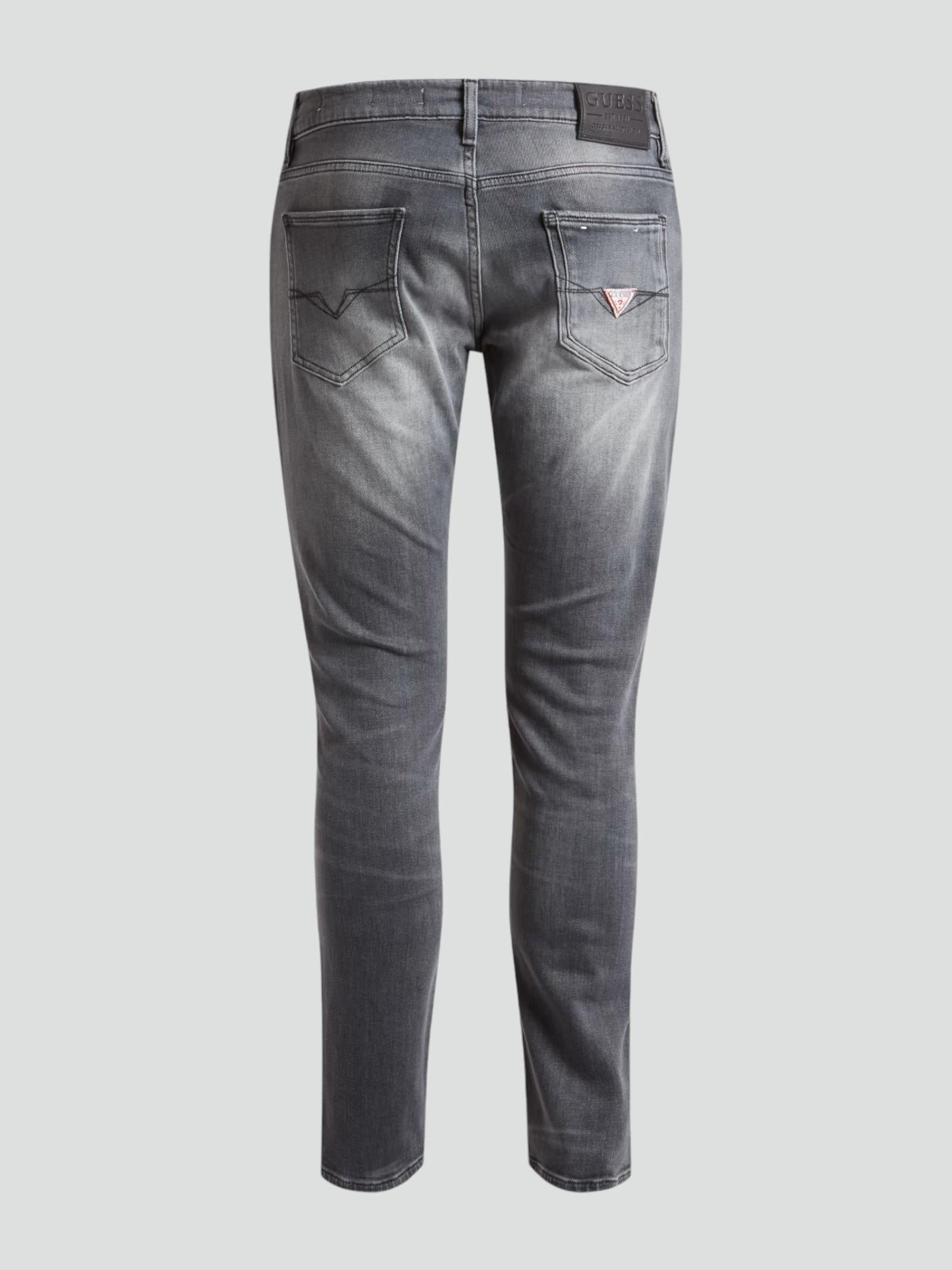 Jeans Uomo "Miami" Grigio Skinny Fit in Misto Cotone 