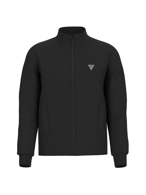 Giubbino "Tech Stretch" nero Slim Fit in Tessuto Tecnico Antivento 